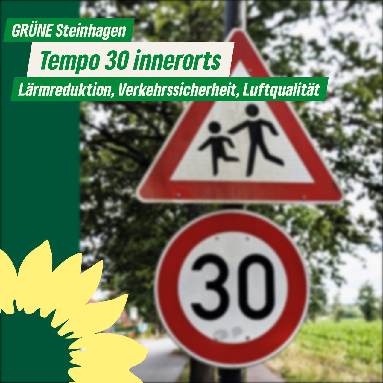 Stellungnahme zum Thema Tempo 30 innerorts in Steinhagen